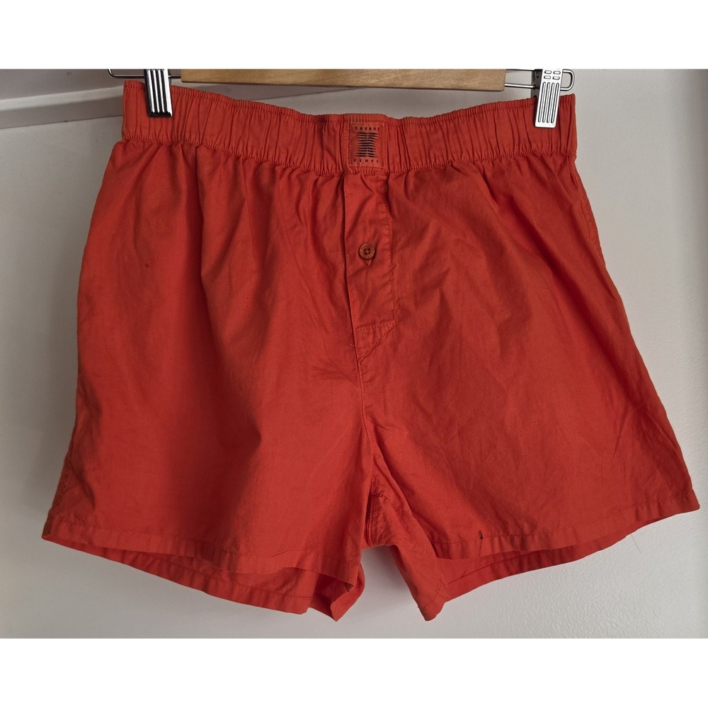 Savage X Fenty Rihanna Mens Cotton Boxer Shorts Orange Size Small NWT